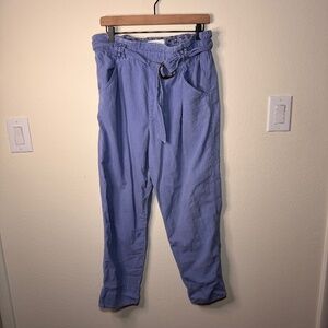 Anthropologie Malin Utility Belted Trousers Boho Relaxed Casual Chic